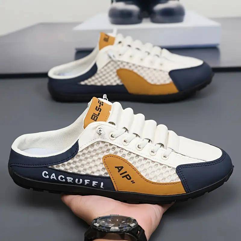 Herren Sommer Mesh Slip-On Casual Fashion Schuhe - Leichte, atmungsaktive All-Match-Slipper 43 braun von Joom DACH