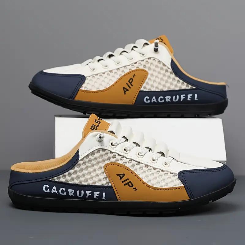 Herren Sommer Mesh Slip-On Casual Fashion Schuhe - Leichte, atmungsaktive All-Match-Slipper 47 braun von Joom DACH