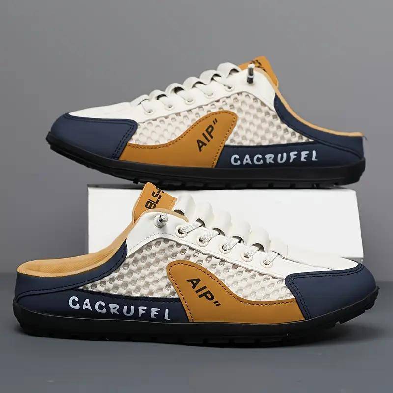 Herren Sommer Mesh Slip-On Casual Fashion Schuhe - Leichte, atmungsaktive All-Match-Slipper 47 braun von Joom DACH