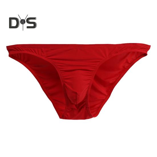 Herren Sommer Slips 3D U-konvex Low Rise U-konvex Dünne Höschen Einfarbig Dreidimensionale Beutel Unterwäsche 2XL rot von Joom DACH