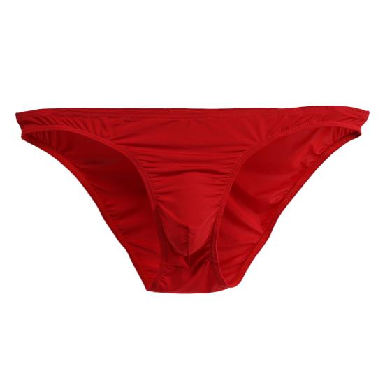 Herren Sommer Slips 3D U-konvex Low Rise U-konvex Dünne Höschen Einfarbig Dreidimensionale Beutel Unterwäsche L rot von Joom DACH