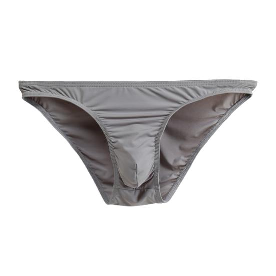 Herren Sommer Slips 3D U-konvex Low Rise U-konvex Dünne Höschen Einfarbig Dreidimensionale Beutel Unterwäsche XL grau von Joom DACH
