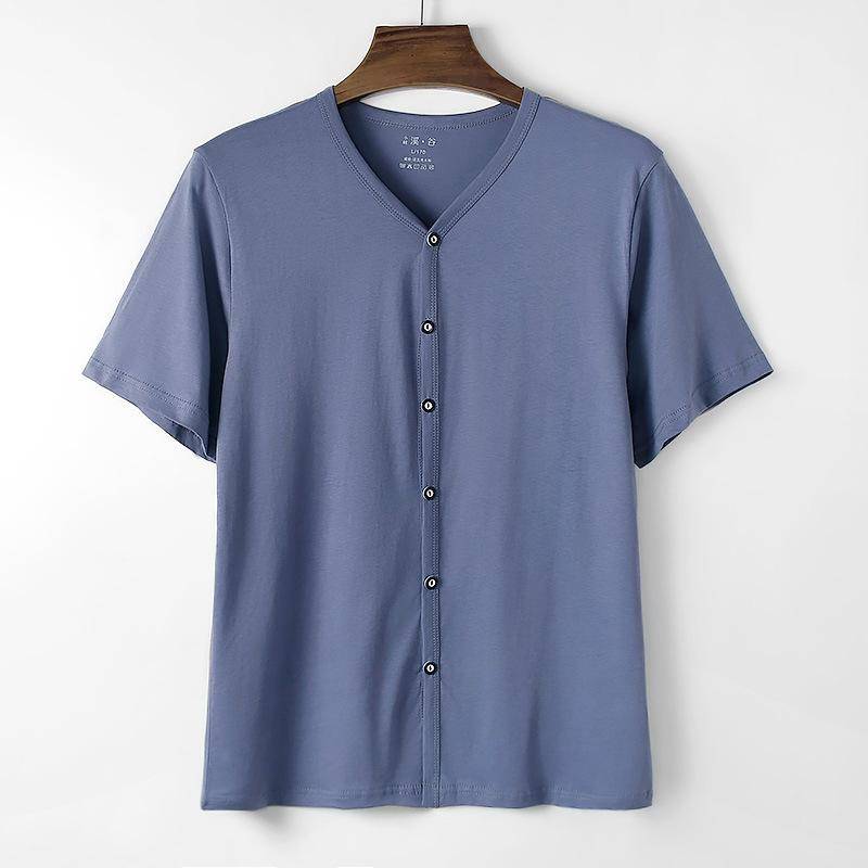 Herren Sommer Strickjacke Hemd SlimFit Atmungsaktiv Lässig Schnelltrocknend Kurzarm 2XL von Joom DACH