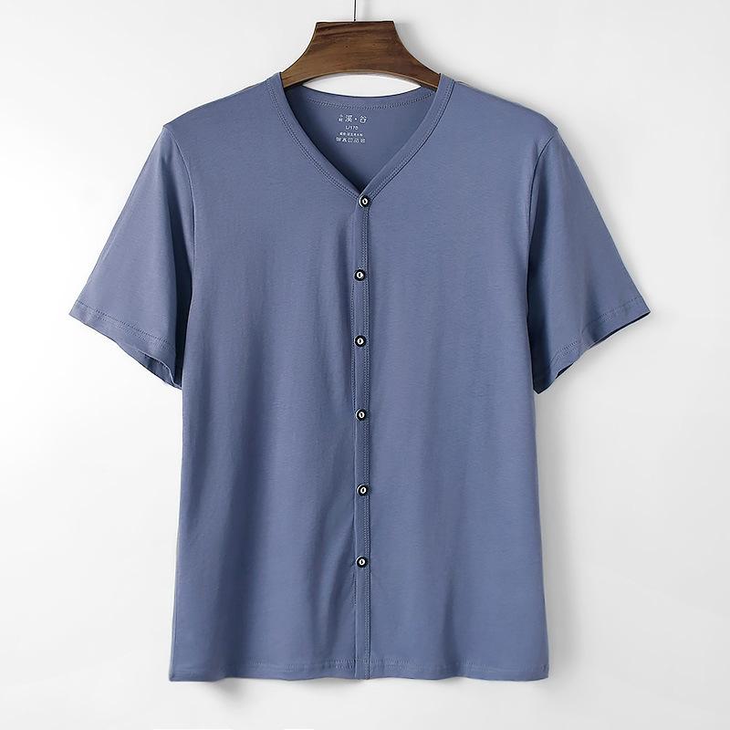 Herren Sommer Strickjacke Hemd SlimFit Atmungsaktiv Lässig Schnelltrocknend Kurzarm 3XL von Joom DACH