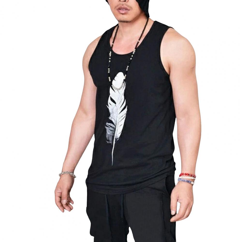 Herren Sommer Unterhemd Rundhals Ärmelloses Top Federdruck Racerback Unterhemd Schnelltrocknend Breite Schultergurte Tank Tops XXXL schwarz von Joom DACH