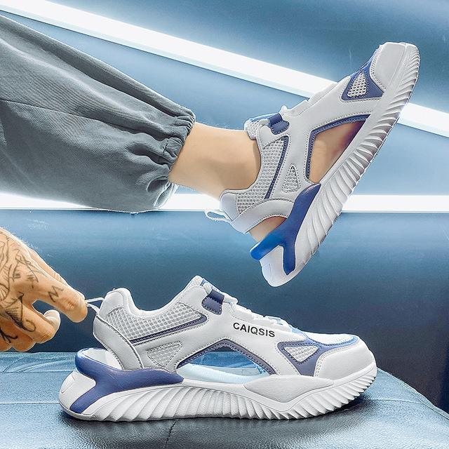 Herren Sport Sandalen Sommer Atmungsaktive Mesh Sandalen Männer Outdoor Casual Leichte Strand Sandalen Mode Männer Schuhe 42 schwarz von Joom DACH