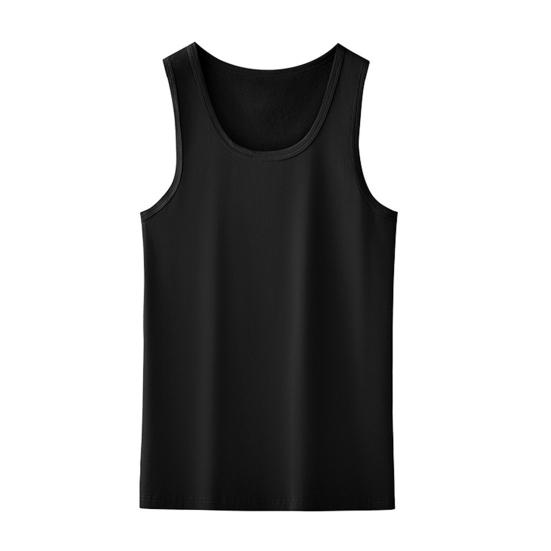 Herren Sport Weste O-Ausschnitt Ärmellos Fitness Weste Slim Fit Einfarbig Tank Top Dehnbar 4XL coole schwarze von Joom DACH