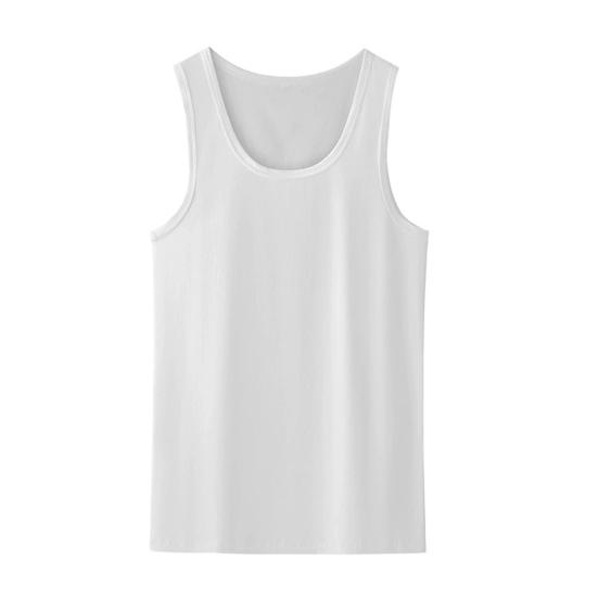 Herren Sport Weste O-Ausschnitt Ärmellos Fitness Weste Slim Fit Einfarbig Tank Top Dehnbar L weißer rauch von Joom DACH