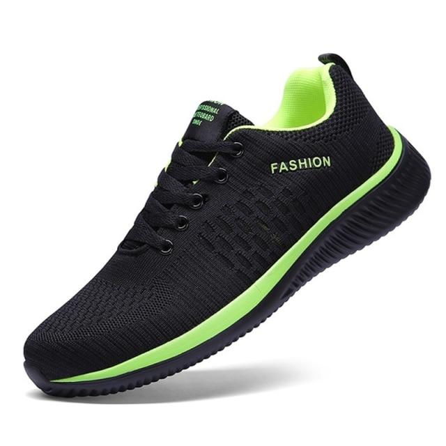 Herren Sportschuhe Leichte Laufschuhe Sneakers Walking Casual Atmungsaktive Schuhe Rutschfest Bequem Schwarz Große Größe 35 -47 Hombre 35 grün von Joom DACH
