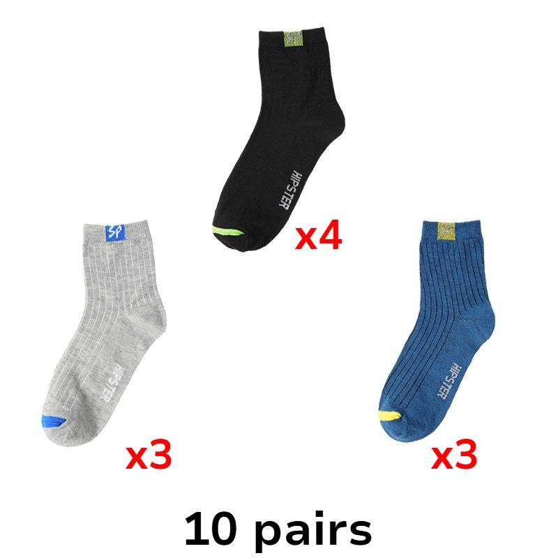 Herren-Sportsocken, Freizeitsocken, Heimsocken, atmungsaktive und bequeme Baumwollsocken 10 Pairs von Joom DACH