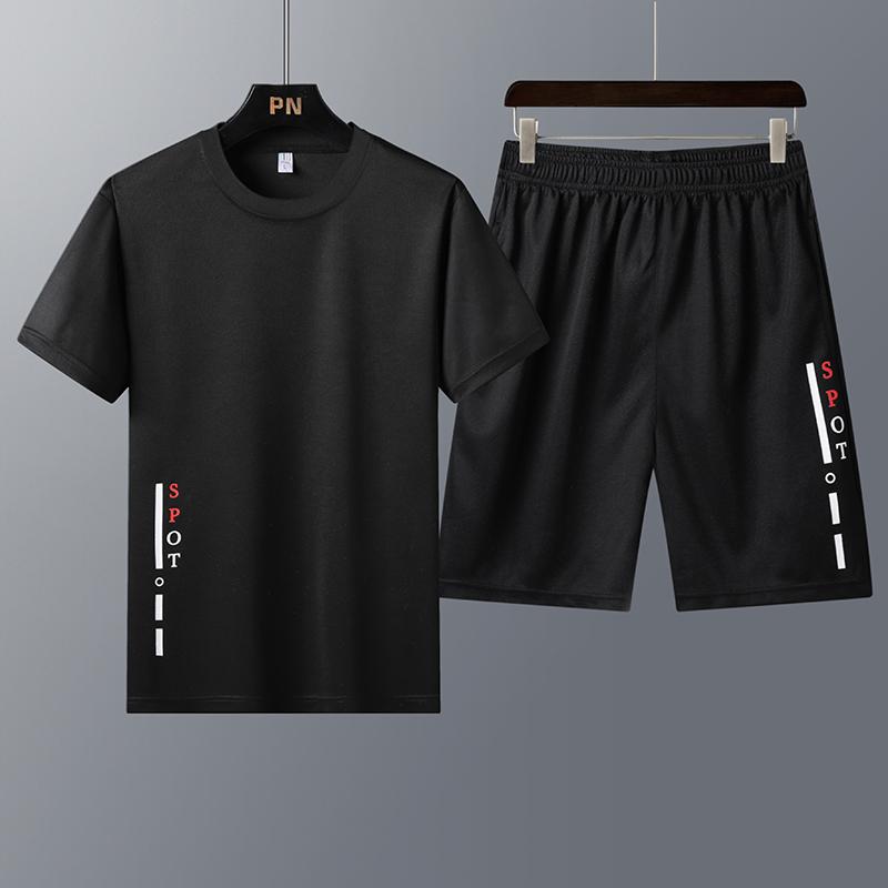 Herren Sportswear Kleidung Sommer männer Anzug Sport Anzug kurzarm T-shirt Shorts Trainingsanzug Männer Schweiß Hosen Ropa De hombre M von Joom DACH