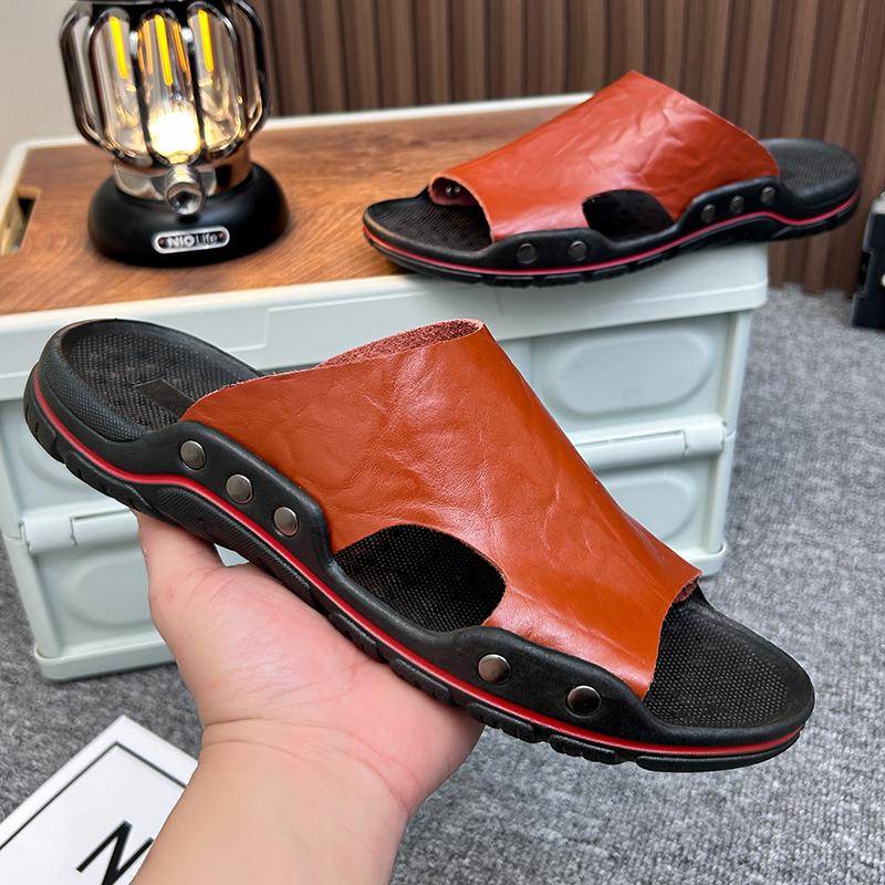Herren Strandschuhe mit offenen Zehen Sandalen Hochwertige rutschfeste Herrenpantoffeln Atmungsaktiv Zwei Verwendungszwecke Herrenschuhe Herren Sommer Outdoor Schuh 46 braun von Joom DACH