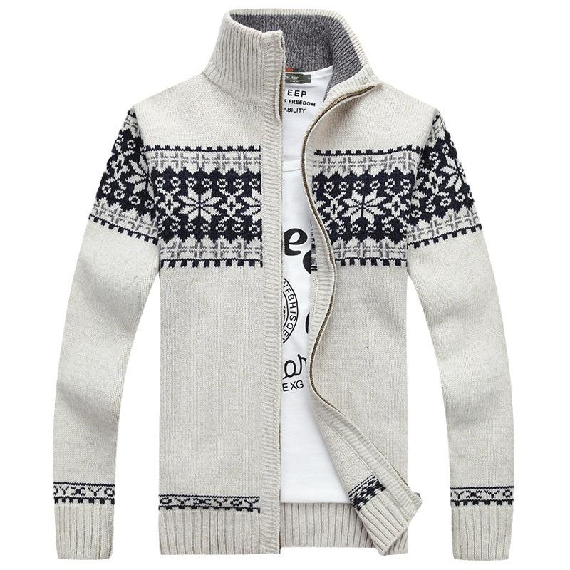 Herren-Strickjacke aus Samt, Herbst- und Winter-Woll-Cardigan, lässig, dicker warmer Fleece-Mantel 5XL von Joom DACH