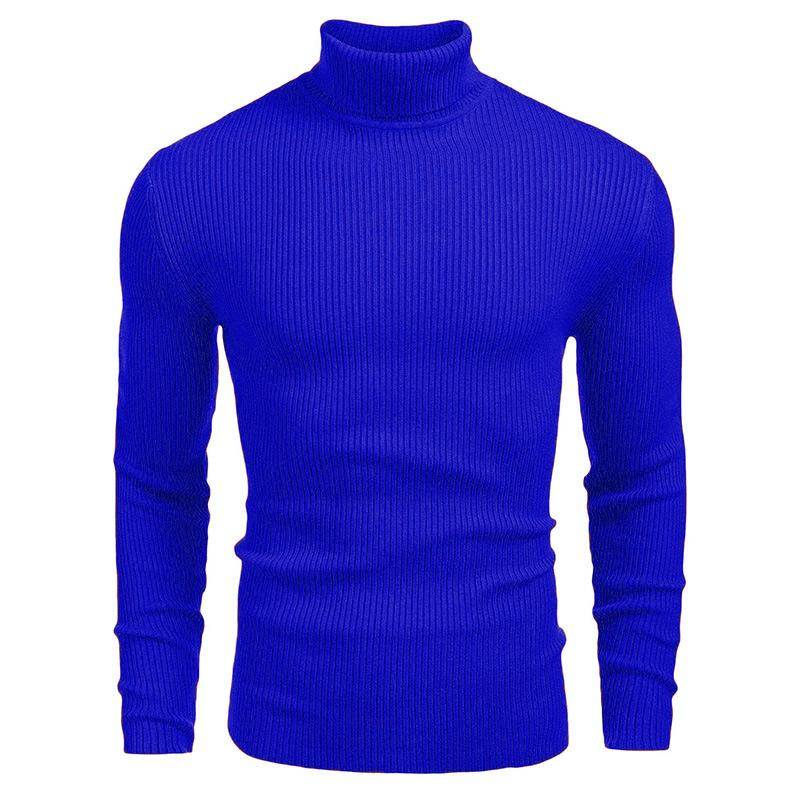 Herren Strickwaren Herren Rollkragenpullover Herbst und Winter Europäischer und amerikanischer Herrenpullover Langarmpullover L königsblau von Joom DACH