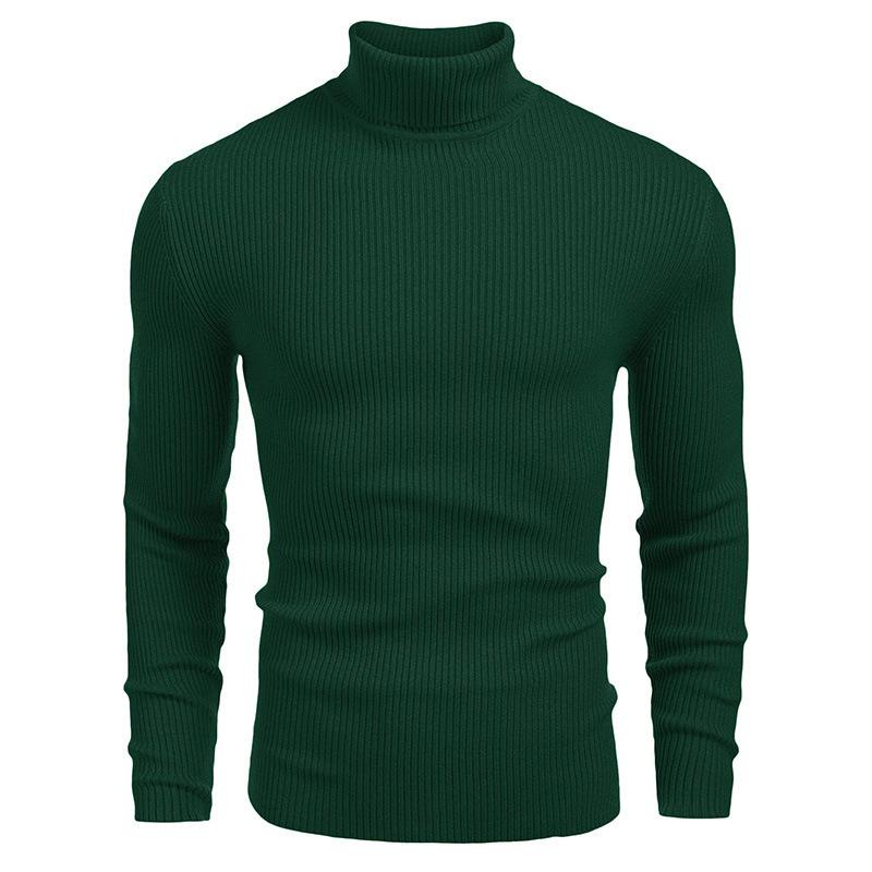 Herren Strickwaren Herren Rollkragenpullover Herbst und Winter Europäischer und amerikanischer Herrenpullover Langarmpullover XXL grün von Joom DACH