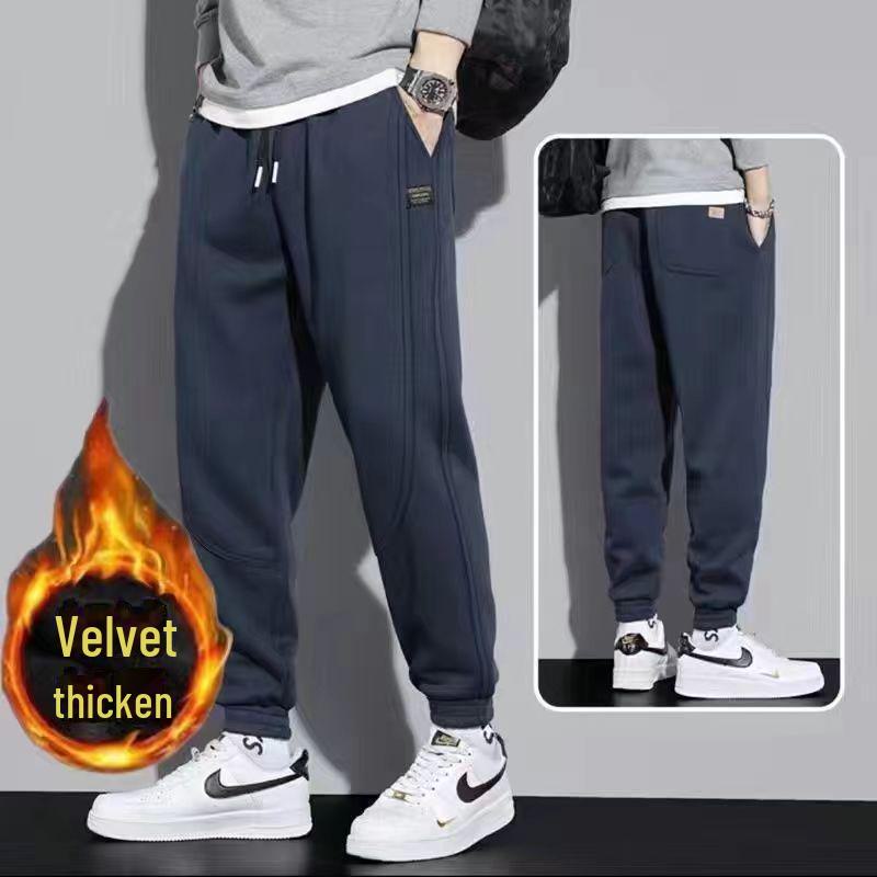 Herren Sweatpants mit Samtfutter – Dicke, trendige und vielseitige Sporthose für Frühling und Herbst 3XL von Joom DACH