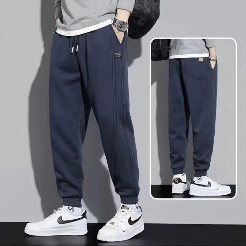 Herren Sweatpants mit Samtfutter – Dicke, trendige und vielseitige Sporthose für Frühling und Herbst L von Joom DACH