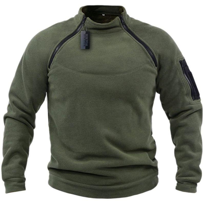 Herren-Sweatshirt, neues warmes Fleece-Pullover mit seitlichem Reißverschluss 2XL von Joom DACH