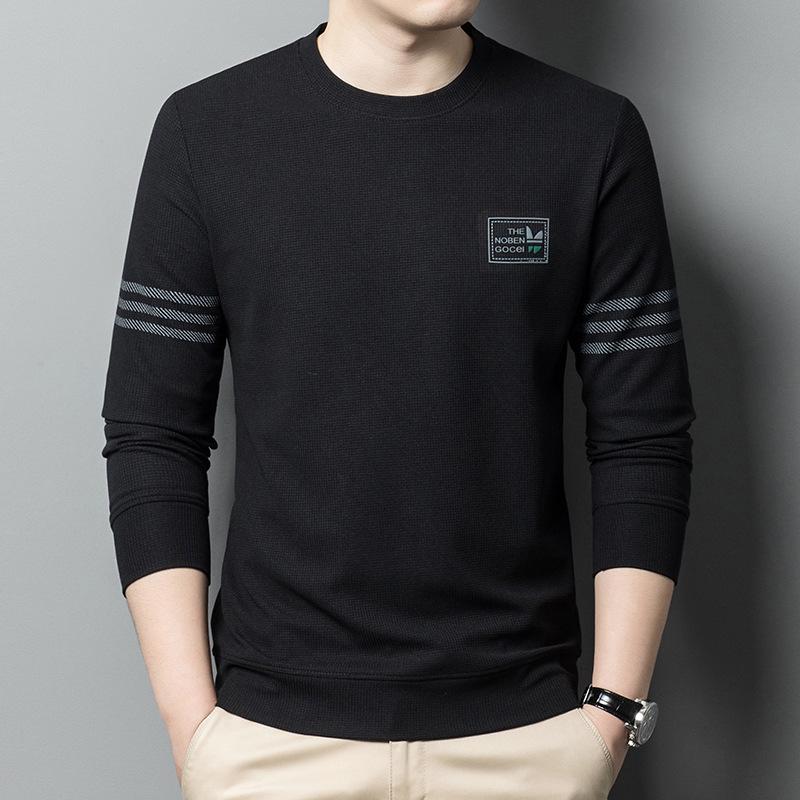 Herren Sweatshirt Frühling Neu Trendy Vielseitig Herren Tops Langärmlig Bedruckte T-Shirts für Herren XXXXL von Joom DACH