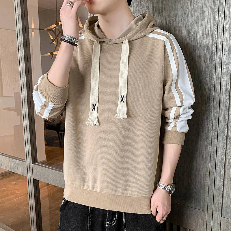 Herren Sweatshirt Frühling und Herbst Neue Casual Vielseitige Einfarbig Jugend Trendy Langarm T-Shirt Mit Kapuze Herren Sweatshirt 4XL von Joom DACH