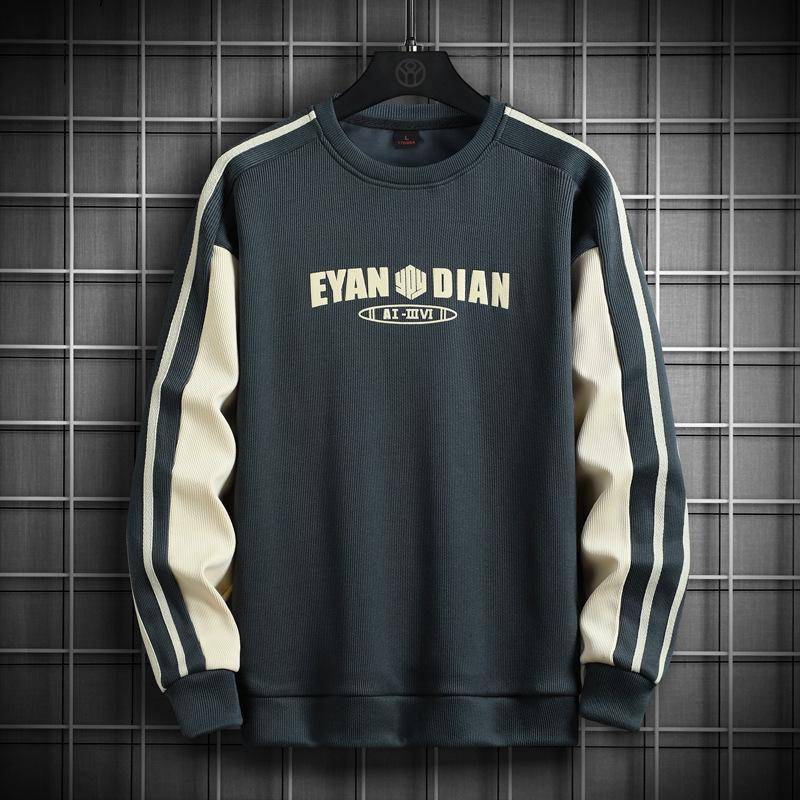 Herren Sweatshirt Herbst Neu Vielseitig Koreanischer Stil Trendiges Langarm T-Shirt Übergröße Unterhemd Herren Top 4XL von Joom DACH