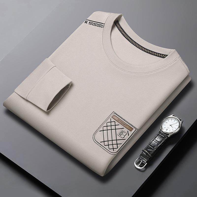 Herren Sweatshirt Herren Herbst Koreanischer Stil Rundhals Unterhemd Jugend Neu Lässig Langarm T-Shirt Oberteile für Herren XXXXL von Joom DACH