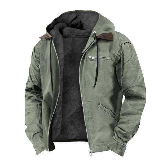 Herren Sweatshirt Mantel mit Kapuze Langarm Mehrere Taschen Reißverschlussleiste Verdicktes Plüschfutter L grün Herren Sweatshirt Mantel mit Kapuze Langarm Mehrere Taschen Reißverschlussleiste Verdicktes Plüschfutter L grün von Joom DACH