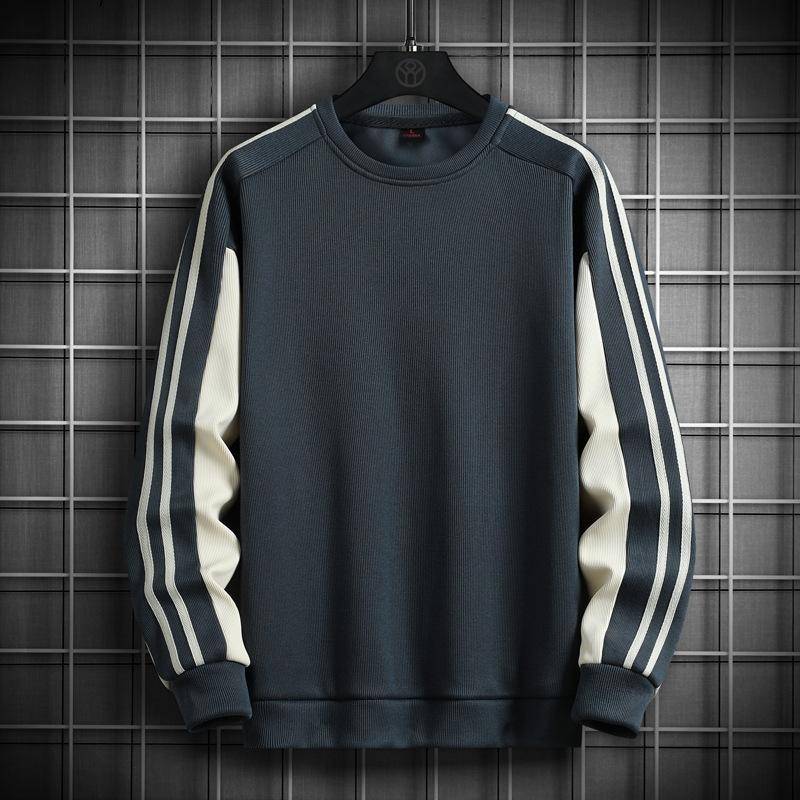 Herren Sweatshirt New Autumn New Vielseitiges Langarm-T-Shirt Pullover Rundhals Sweatshirt Herren Bottoming Shirt Große Größe 8XL von Joom DACH