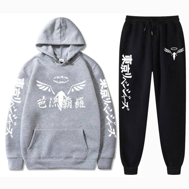 Herren Sweatshirt Sets Anime Tokyo Revengers Hoodies + Jogginghose 2 Stück Gambar Valhalla Grafik Hosen Streetwear Kleidung XS-4XL XXXL von Joom DACH