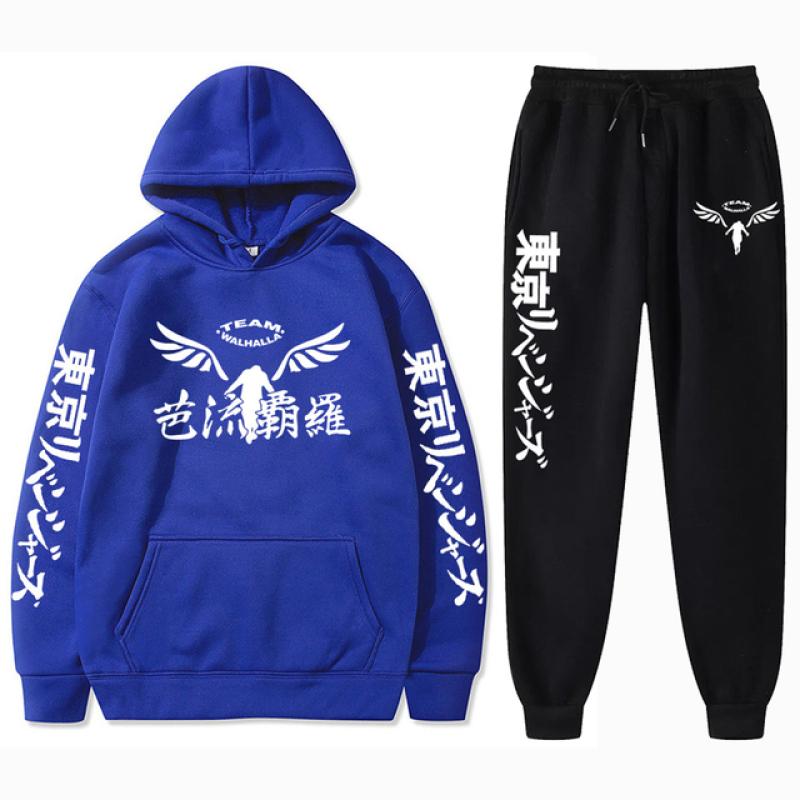 Herren Sweatshirt Sets Anime Tokyo Revengers Hoodies + Jogginghose 2 Stück Gambar Valhalla Grafik Hosen Streetwear Kleidung XS-4XL XXXL von Joom DACH