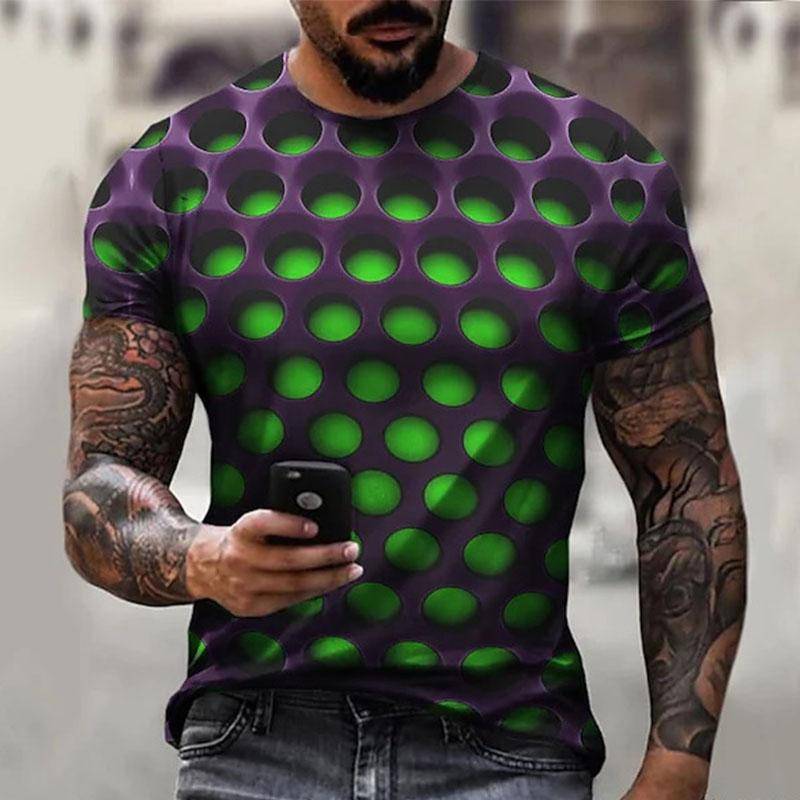 Herren T-Shirt 3D-Druck Optische Täuschung Übergröße Kurzarm Casual Tops Polyester Mode Streetwear Übertrieben Cool Rundhals 2XL grün Herren T-Shirt 3D-Druck Optische Täuschung Übergröße Kurzarm Casual Tops Polyester Mode Streetwear Übertrieben Cool Rundhals 2XL grün von Joom DACH