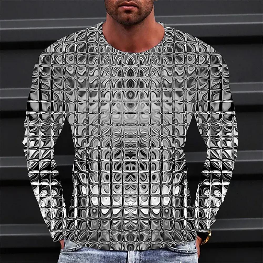 Herren T-Shirt Grafik Farbverlauf Rundhalsausschnitt Kleidung Bekleidung 3D Druck Outdoor Täglich Langarm Druck Mode Designer Vintage 5XL von Joom DACH