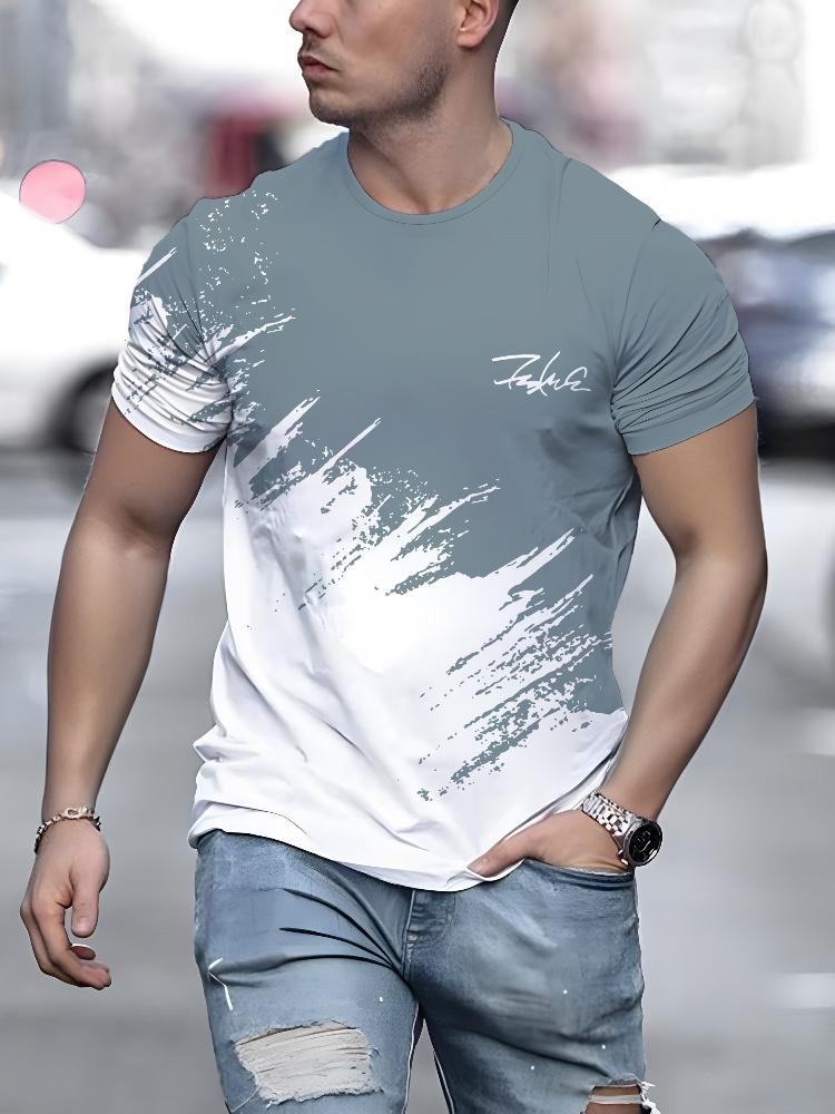 Herren T-Shirt Kurzarm Rundhals Casual Outdoor 3D Druck Pullover T-Shirt Für Männer Streetwear Sportshirt Top Tees Übergroße Kleidung 3XL von Joom DACH