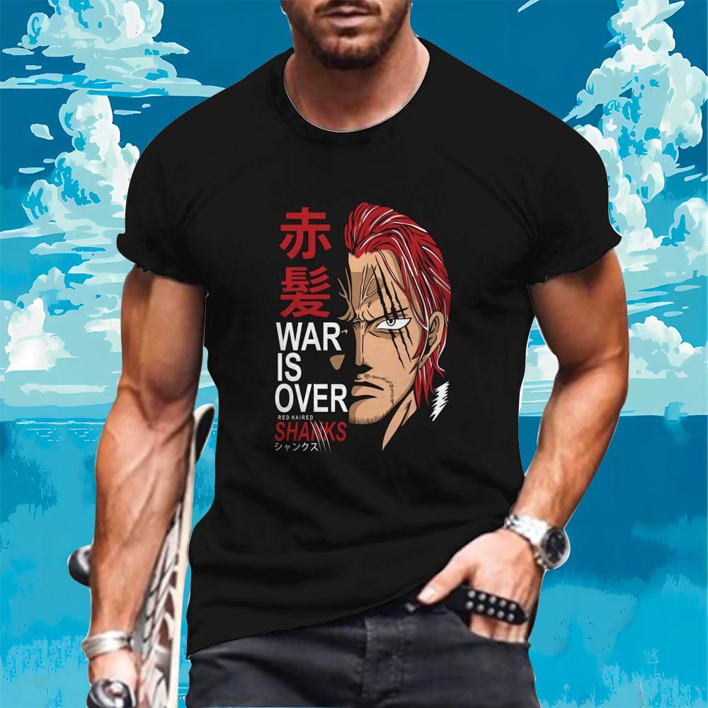 Herren T-Shirt Luffy Zoro One Piece Neu Top 2024 110-6XL Streetwear Mode Kurzarm T-Shirt Herren Kleidung Y2k Kinder T-Shirts Fitnessstudio XL von Joom DACH