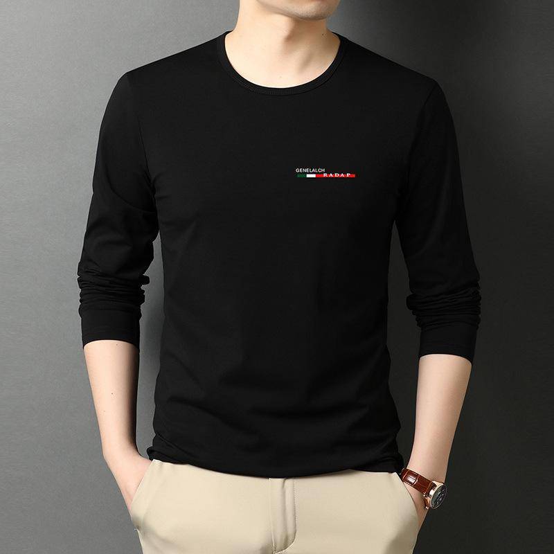 Herren T-Shirt Rundhals Langarm Herbst Jugend Bedruckt Herren T-Shirt Langarm Baumwoll T-Shirt Unterzieh-Top XXXXL von Joom DACH