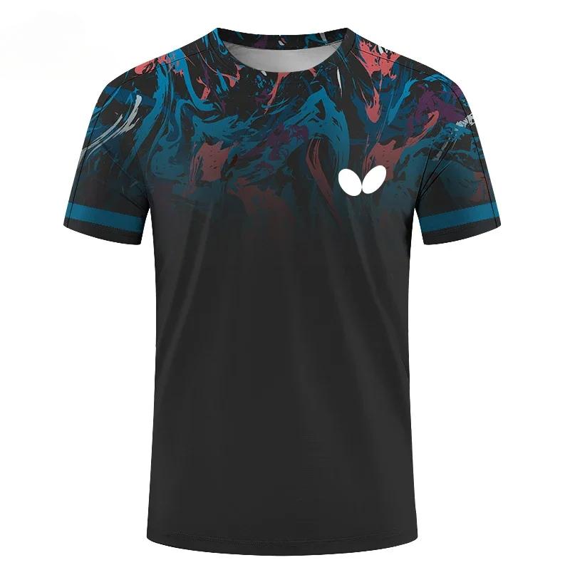 Herren T-Shirt Schnelltrocknend Sport Tennis Kleidung Mode 3D Druck Badminton Uniformen Frauen Training T-Shirt Herren Tops T-Shirts M von Joom DACH