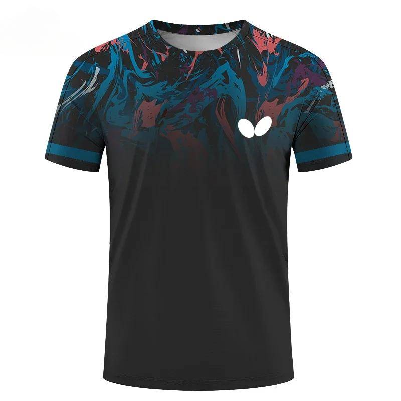 Herren T-Shirt Schnelltrocknend Sport Tennis Kleidung Mode 3D Druck Badminton Uniformen Frauen Training T-Shirt Herren Tops T-Shirts M von Joom DACH