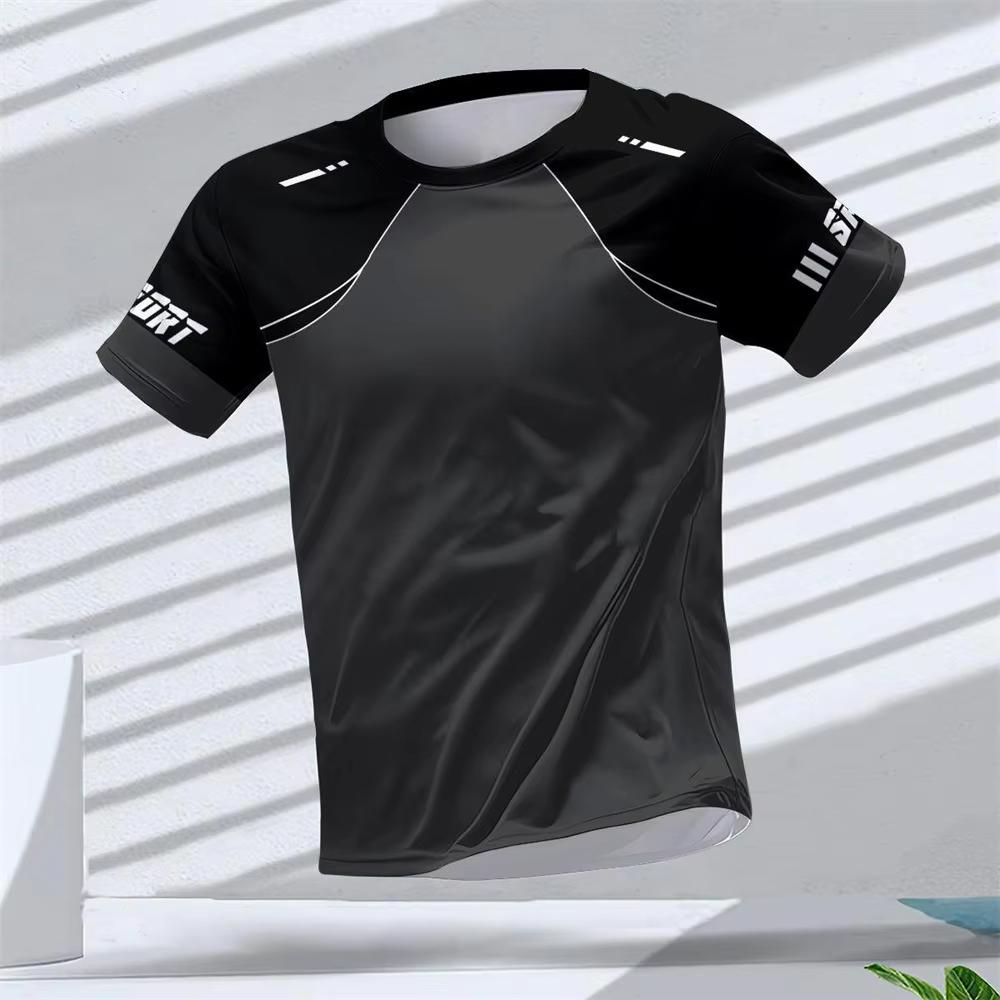 Herren T-Shirt Sommer Schnelltrocknend Atmungsaktiv Lässig Fitness Sport Kurzarm Rundhalsausschnitt Gym Sportbekleidung T-Shirt 6XL Herren T-Shirt Sommer Schnelltrocknend Atmungsaktiv Lässig Fitness Sport Kurzarm Rundhalsausschnitt Gym Sportbekleidung T-Shirt 6XL von Joom DACH
