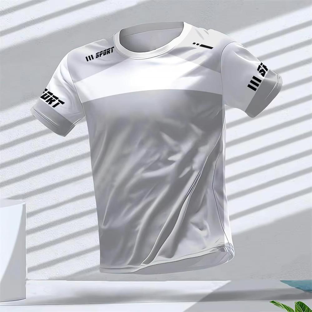 Herren T-Shirt Sommer Schnelltrocknend Atmungsaktiv Lässig Fitness Sport Kurzarm Rundhalsausschnitt Gym Sportbekleidung T-Shirt XL Herren T-Shirt Sommer Schnelltrocknend Atmungsaktiv Lässig Fitness Sport Kurzarm Rundhalsausschnitt Gym Sportbekleidung T-Shirt XL von Joom DACH