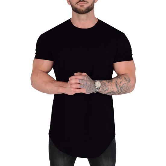 Herren T-Shirt Top Rundhalsausschnitt Kurzarm Unifarbenes Design Weich Atmungsaktiv XL schwarz von Joom DACH