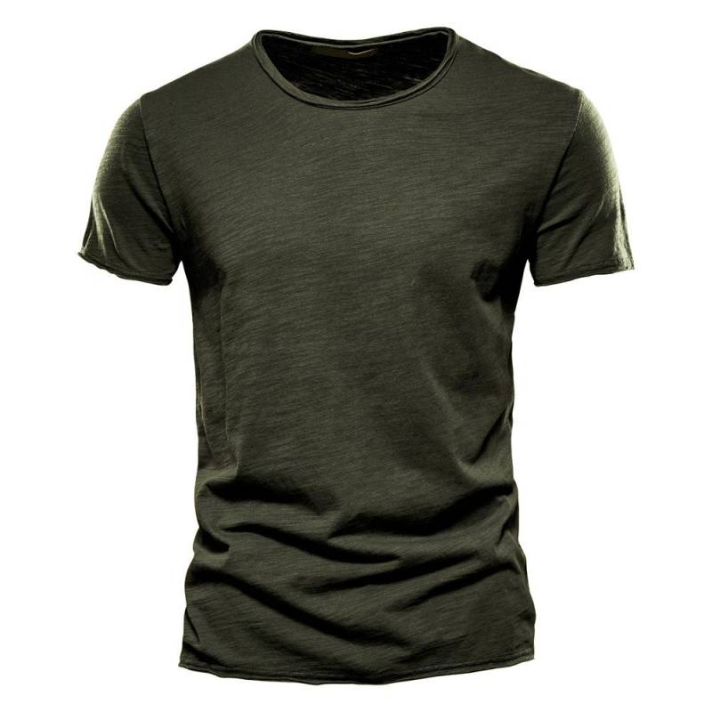 Herren-T-Shirt aus 100 % Baumwolle, lässig, weich, Fitness, Sommer, dünne T-Shirts, Herren-Hauskleidung, O-Ausschnitt, kurzärmelig, einfarbiges T-Shirt für Männer L dunkelgrüne Herren-T-Shirt aus 100 % Baumwolle, lässig, weich, Fitness, Sommer, dünne T-Shirts, Herren-Hauskleidung, O-Ausschnitt, kurzärmelig, einfarbiges T-Shirt für Männer L dunkelgrüne von Joom DACH