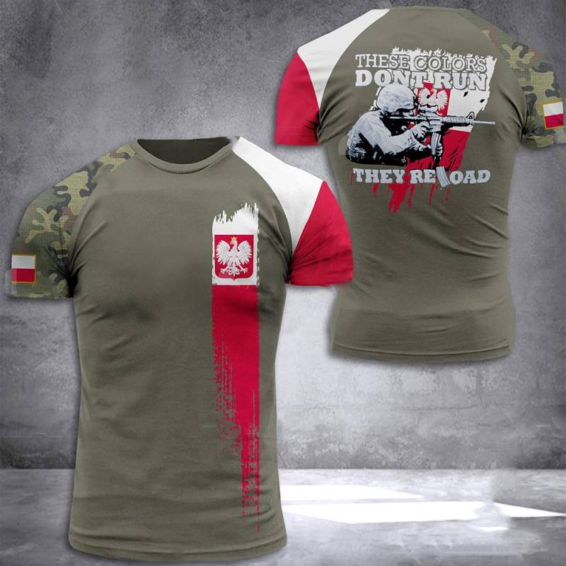 Herren-T-Shirt der polnischen Armee, Veteran, Soldat, Polen-Flagge, Aufdruck, Herrenbekleidung, übergroß, lockerer Pullover, O-Ausschnitt, kurzärmelig L Herren-T-Shirt der polnischen Armee, Veteran, Soldat, Polen-Flagge, Aufdruck, Herrenbekleidung, übergroß, lockerer Pullover, O-Ausschnitt, kurzärmelig L von Joom DACH