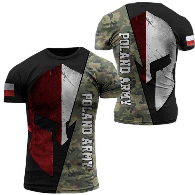 Herren-T-Shirt der polnischen Armee, Veteran, Soldat, Polen-Flagge, Aufdruck, Herrenbekleidung, übergroß, lockerer Pullover, O-Ausschnitt, kurzärmelig L Herren-T-Shirt der polnischen Armee, Veteran, Soldat, Polen-Flagge, Aufdruck, Herrenbekleidung, übergroß, lockerer Pullover, O-Ausschnitt, kurzärmelig L von Joom DACH