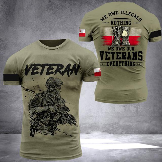Herren-T-Shirt der polnischen Armee, Veteran, Soldat, Polen-Flagge, Aufdruck, Herrenbekleidung, übergroß, lockerer Pullover, O-Ausschnitt, kurzärmelig L Herren-T-Shirt der polnischen Armee, Veteran, Soldat, Polen-Flagge, Aufdruck, Herrenbekleidung, übergroß, lockerer Pullover, O-Ausschnitt, kurzärmelig L von Joom DACH