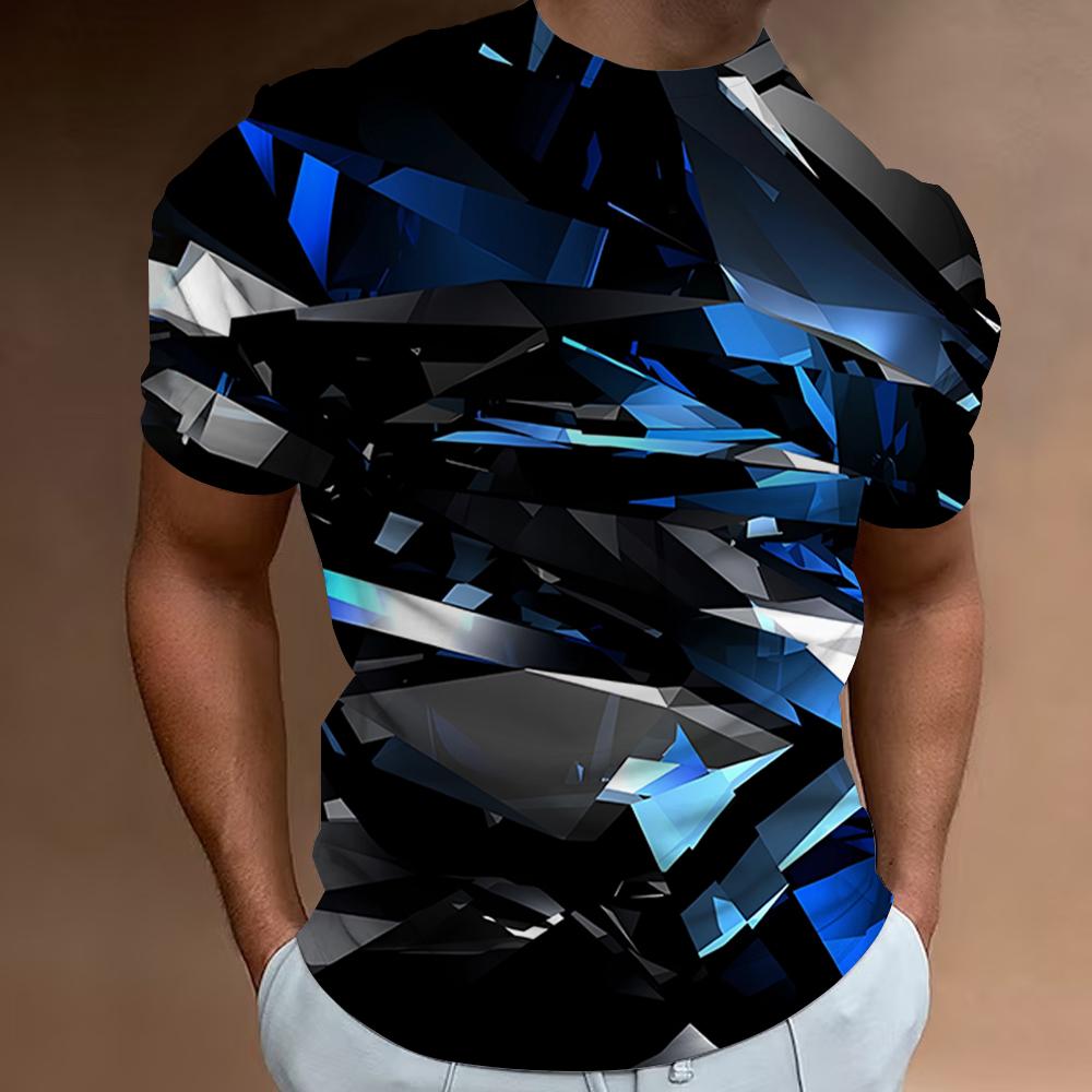Herren-T-Shirt mit 3D-Aufdruck „Broken Rock“, für den Sommer, lässig, kurzärmelig, modisches, lässiges Sportshirt, lockere, übergroße T-Shirts für Männer XL von Joom DACH