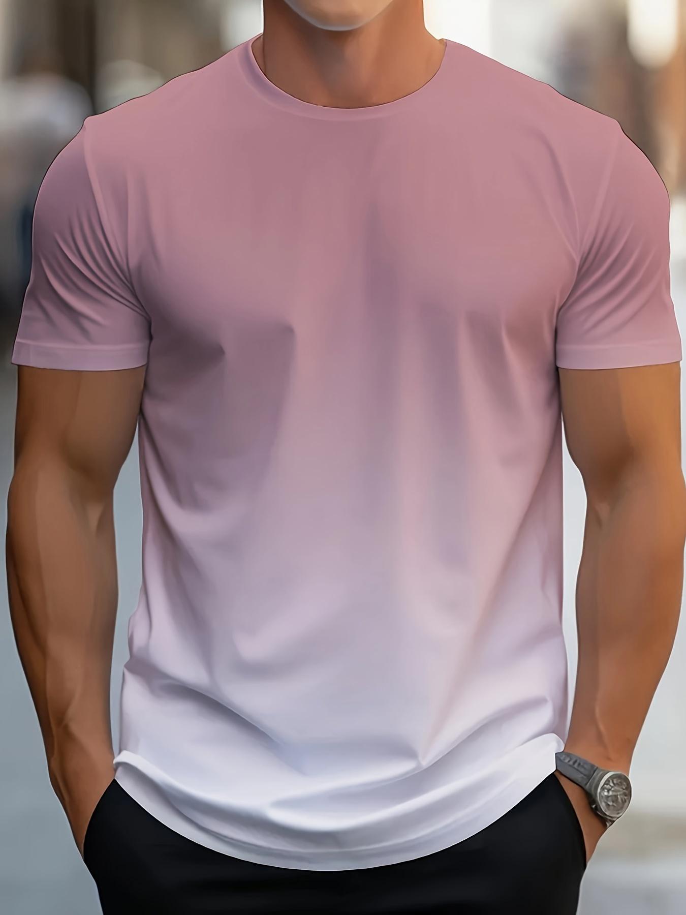 Herren-T-Shirt mit Farbverlauf und 3D-Druck, lässig, atmungsaktiv, O-Ausschnitt, kurzärmelig, für Outdoor-Aktivitäten, Sommeroberteile 3XL von Joom DACH