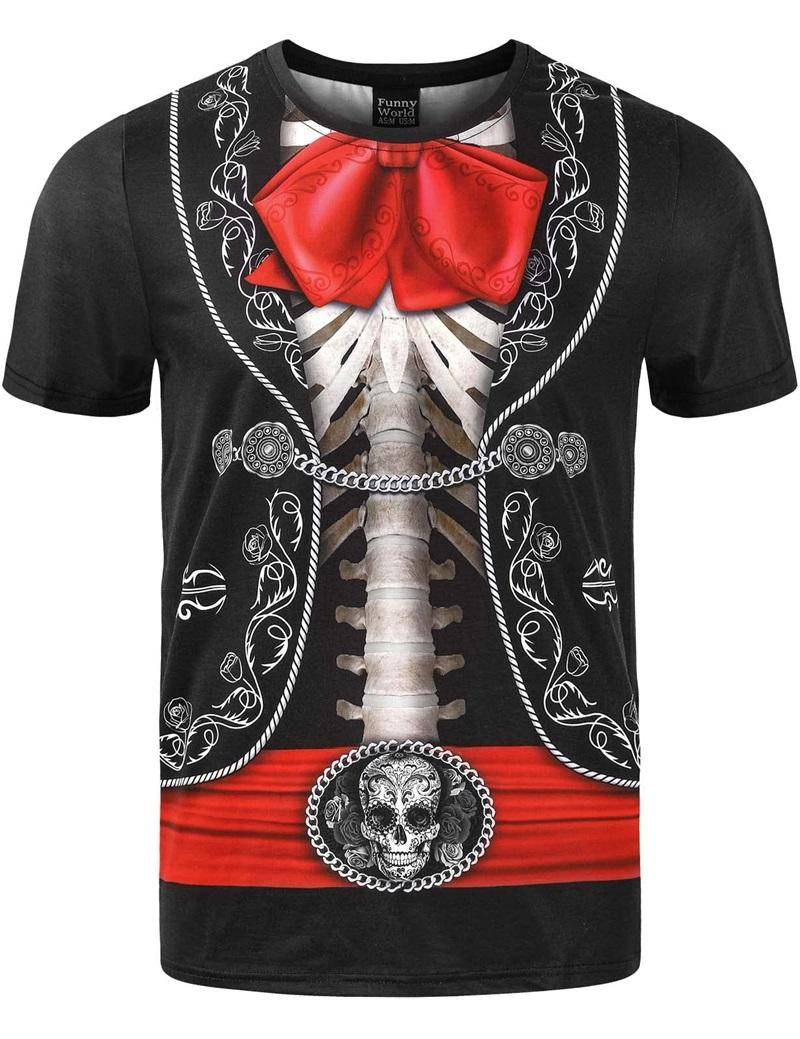 Herren T-Shirts mit Mariachi-Grafik, 3D-Druck, gefälschter Anzug, kurzärmelig, lässiges, übergroßes T-Shirt, mexikanisches Kostüm, Streetwear XXL Herren T-Shirts mit Mariachi-Grafik, 3D-Druck, gefälschter Anzug, kurzärmelig, lässiges, übergroßes T-Shirt, mexikanisches Kostüm, Streetwear XXL von Joom DACH