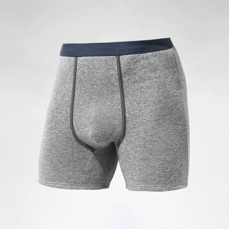 Herren Thermo Plus Samt Anti-Reibung Lange Boxershorts für Herbst/Winter - Ideal für Mittelalte und Ältere. L grau von Joom DACH