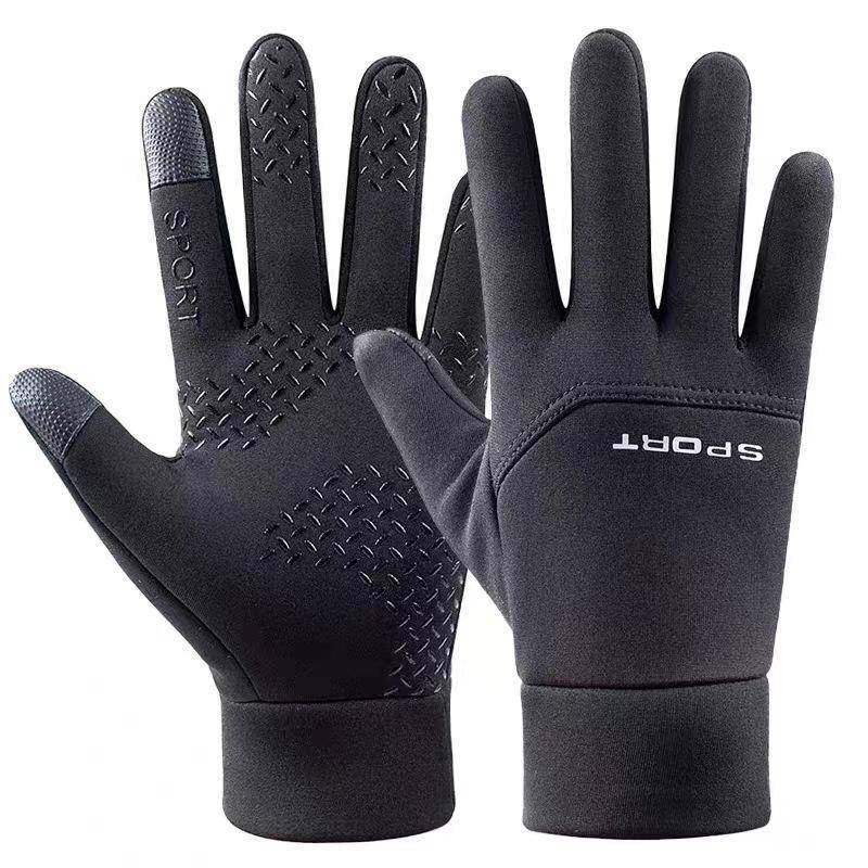 Herren Thermo-Touchscreen-Handschuhe - Winterwärme mit Passform, -Rutsch-Griff & Vollfingerbedeckung, Winterfäustlinge für Herren M schwarz von Joom DACH