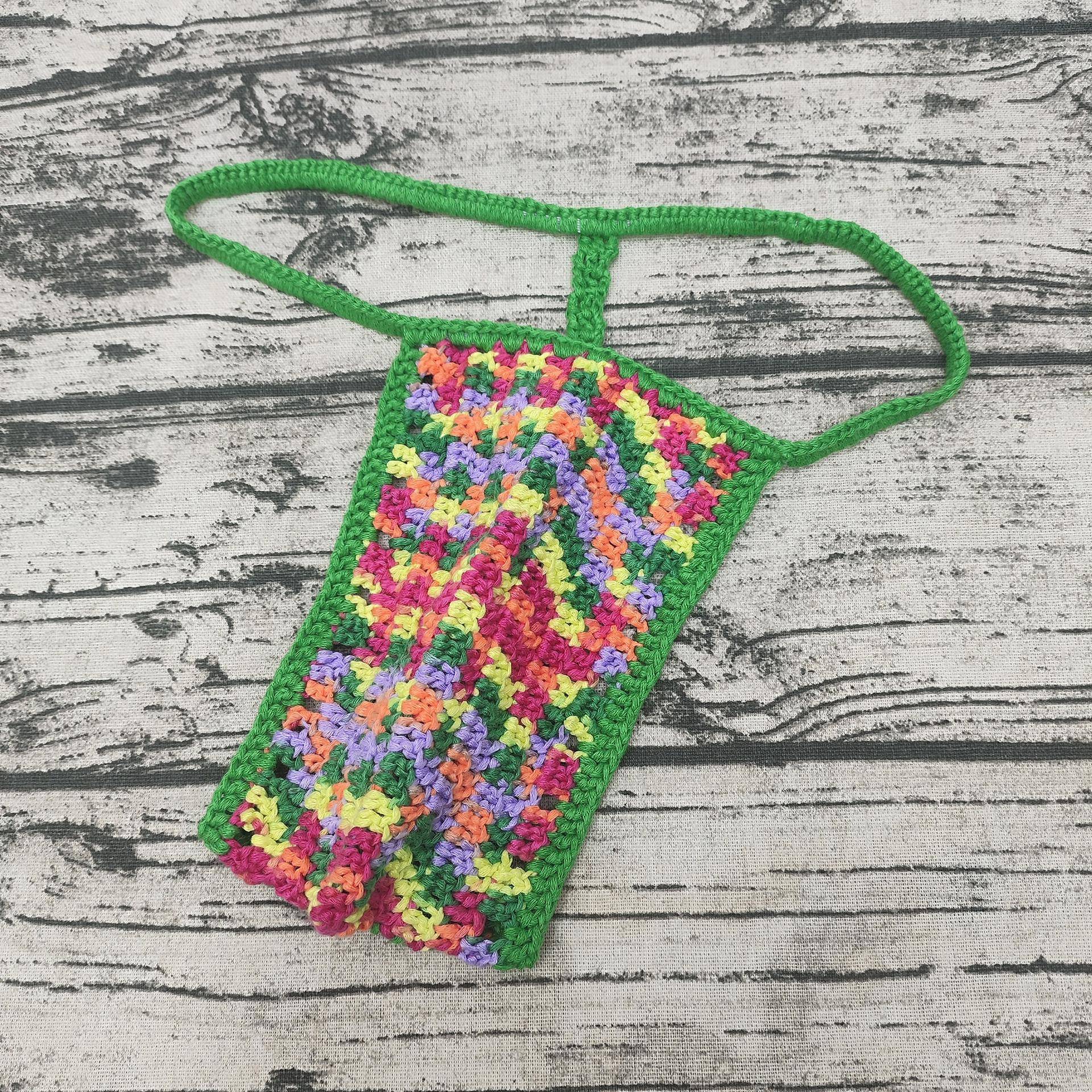 Herren Tie-Dye Atmungsaktive String Badehose One Size grün von Joom DACH